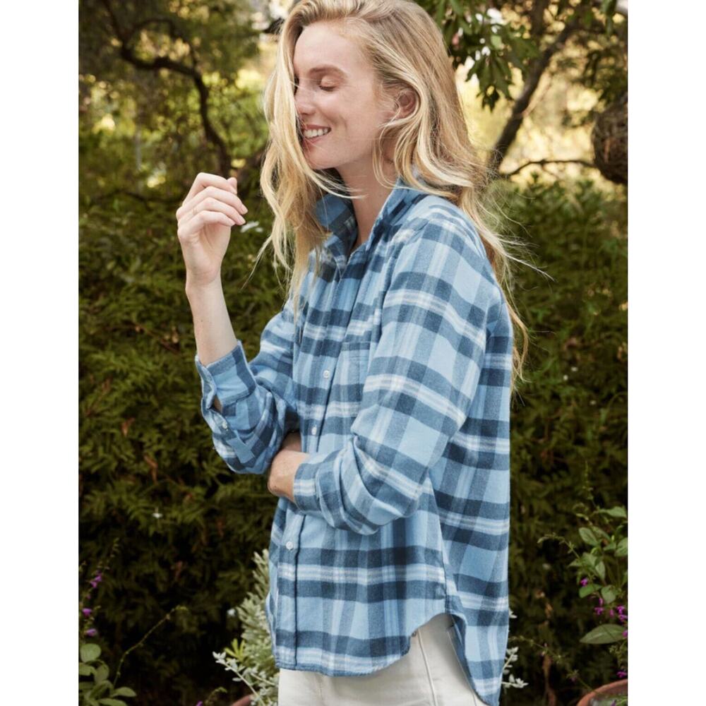 Frank & Eileen Plaid Long Sleeve Button-Up Shirt Women's Size XS